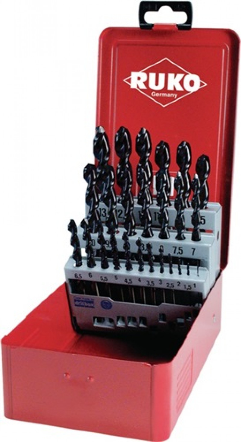 Spiralbohrersatz DIN338 Typ N TL 3000 D.1-13x0,5mm HSS TiAlN Metallkassette Spiralbohrersatz DIN338 Typ N TL 3000 D.1-13x0,5mm HSS TiAlN Metallkassette