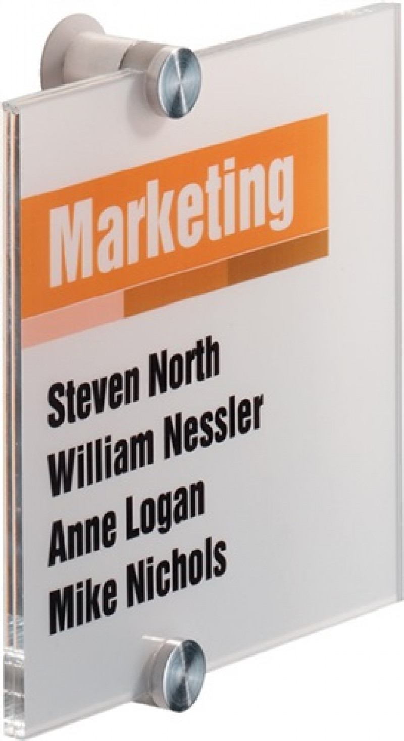 Tür-/Infoschild B149xH148,5mm Sichtfenster Acryl Rücken Acryl DURABLE Tür-/Infoschild B149xH148,5mm Sichtfenster Acryl Rücken Acryl DURABLE