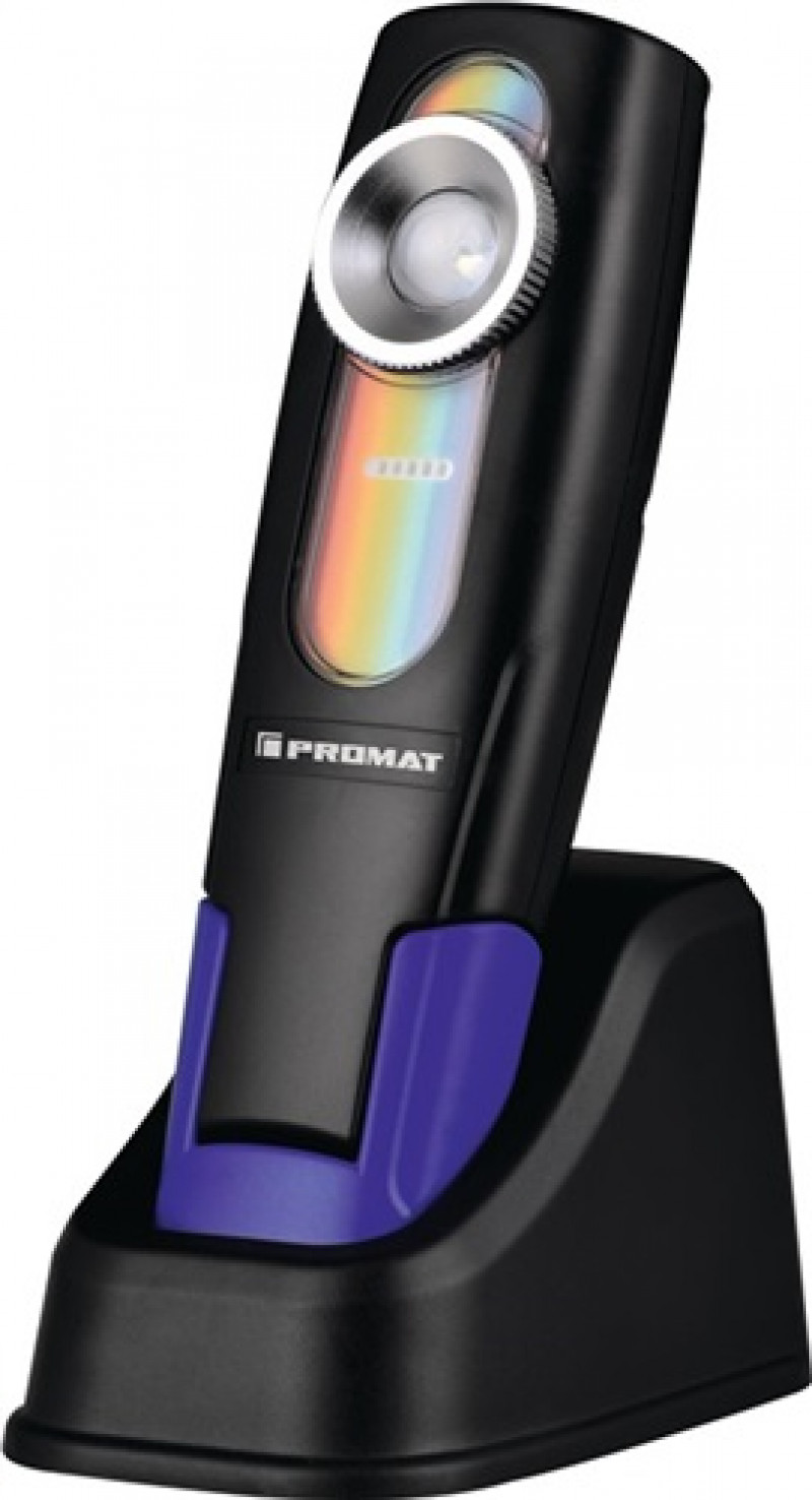 LED-Akkuhandleuchte 3,7 V 2600 mAh Li-Ion 5W 500 lm/250 lm Ladezeit 4 h PROMAT LED-Akkuhandleuchte 3,7 V 2600 mAh Li-Ion 5W 500 lm/250 lm Ladezeit 4 h PROMAT