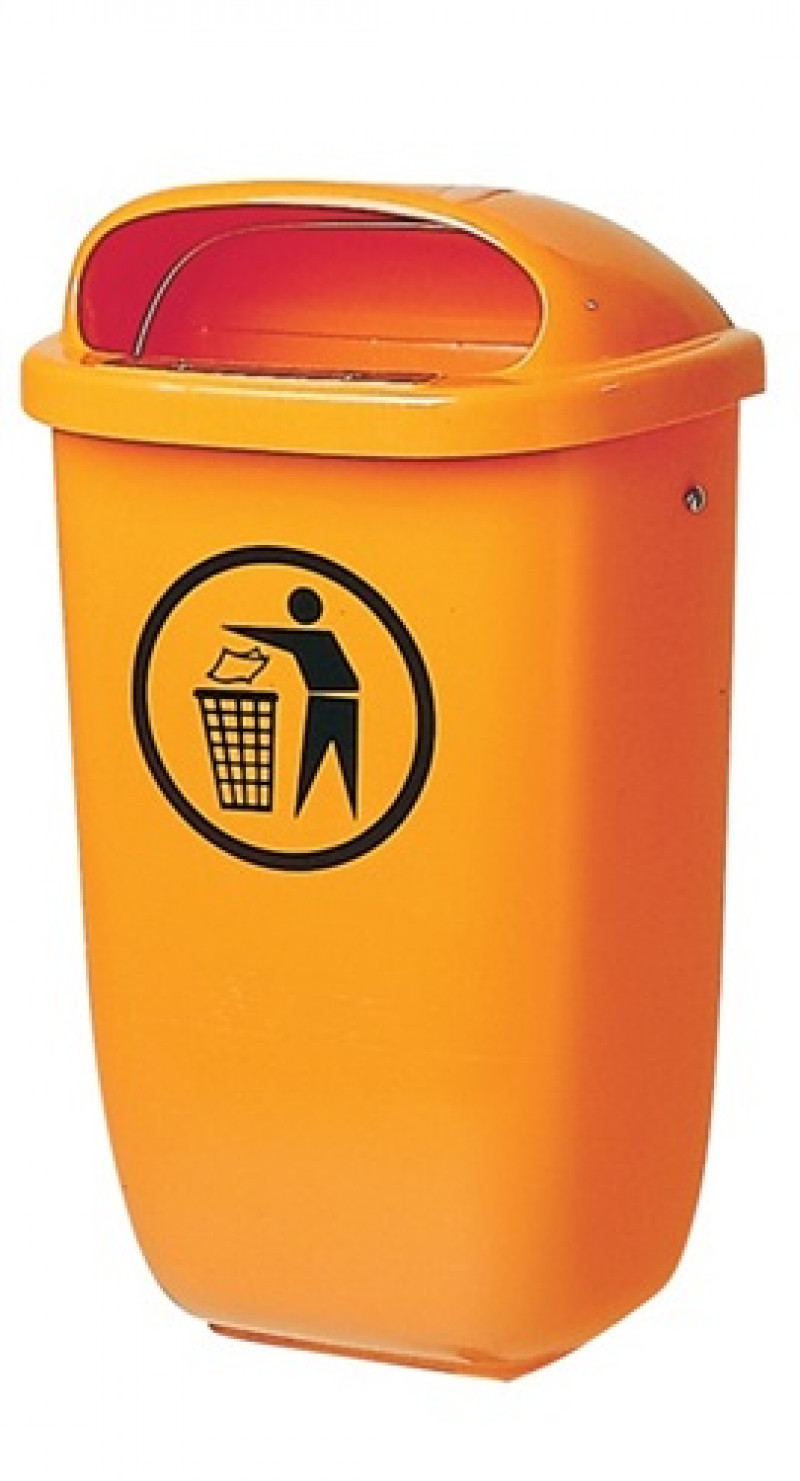 Abfallbehälter H650xB395xT250mm 50l orange SULO Abfallbehälter H650xB395xT250mm 50l orange SULO