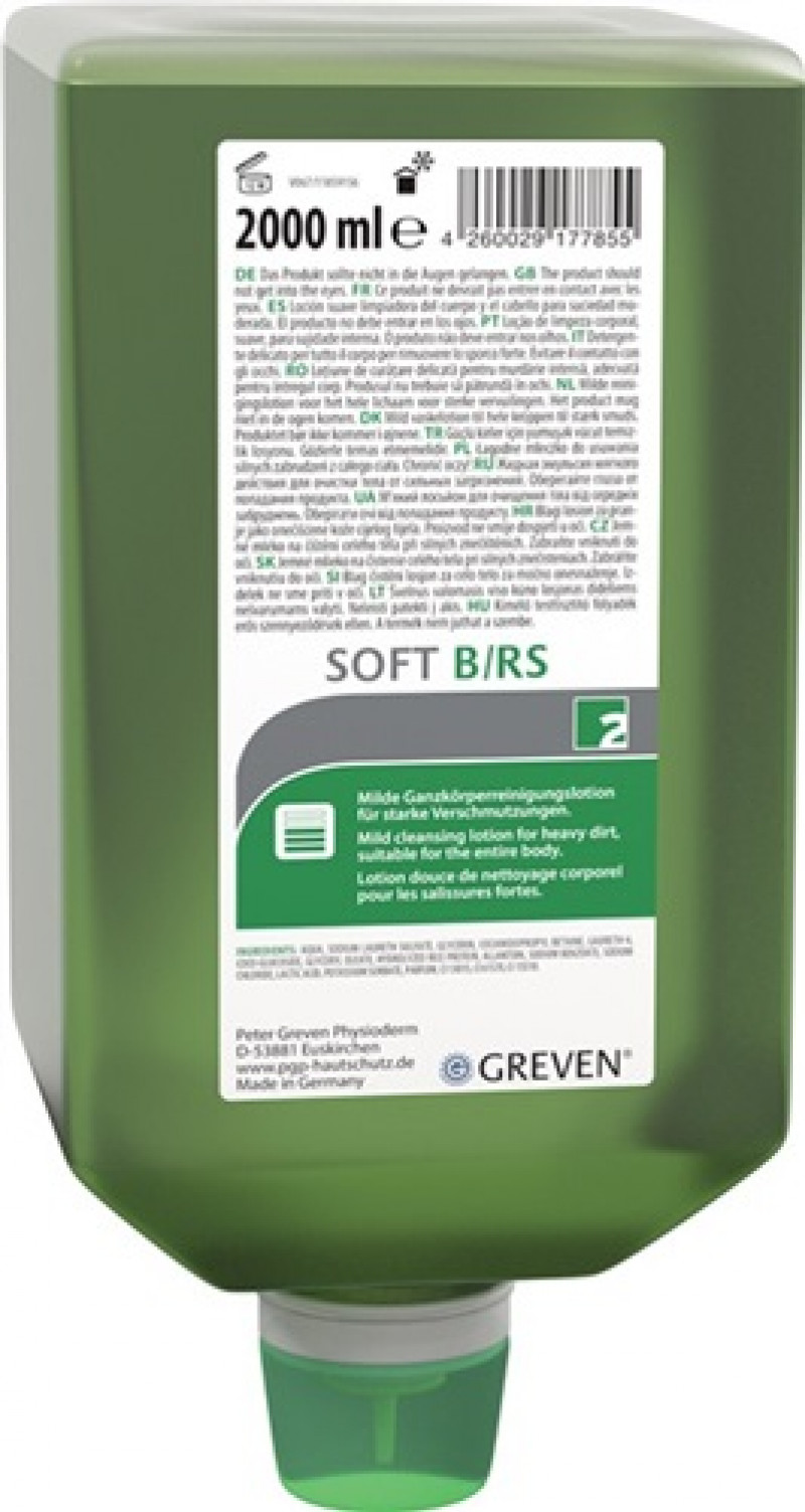 Hautreinigungslotion GREVEN® SOFT B/RS 2l mittlere b.starke Verschmutzung Hautreinigungslotion GREVEN® SOFT B/RS 2l mittlere b.starke Verschmutzung