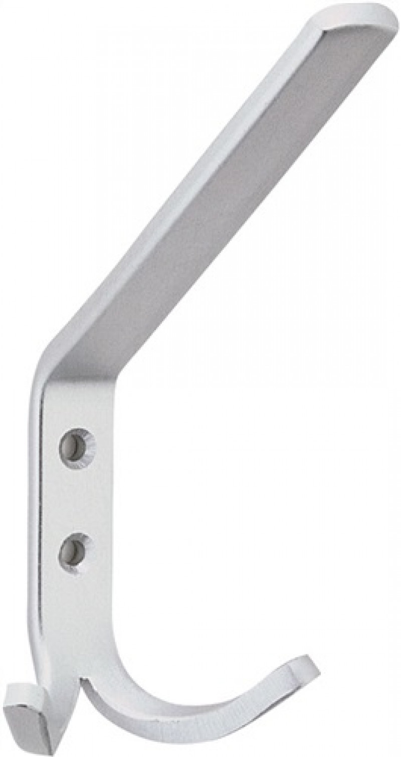 Huthaken Ausf. zweifach A. 95mm Alu. silberf. elox. H.145mm Huthaken Ausf. zweifach A. 95mm Alu. silberf. elox. H.145mm