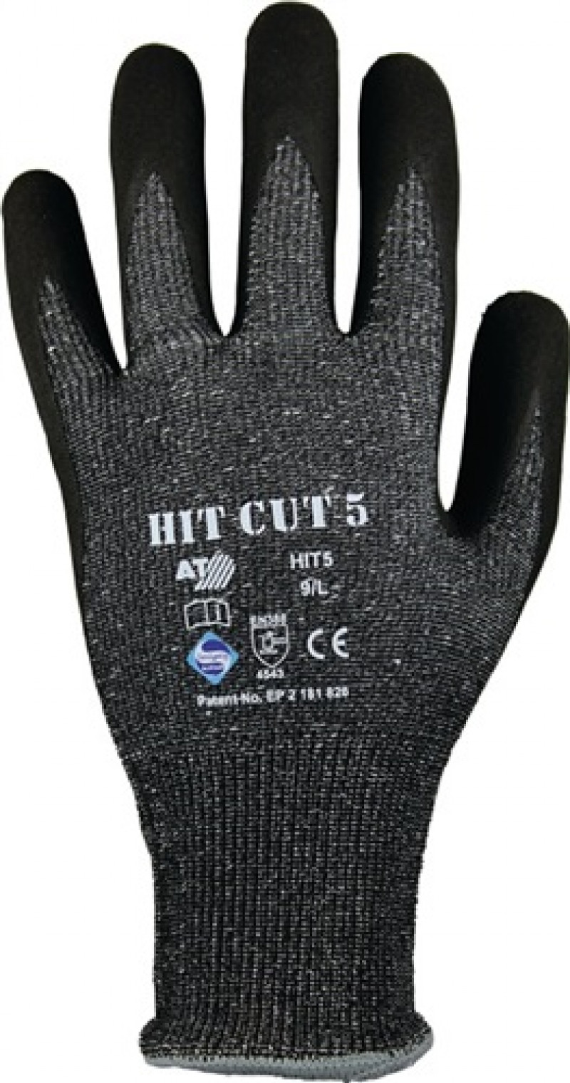Schnittschutzhandschuhe HIT CUT 5 Gr.8 grau/schwarz EN 388 Kat.II 12 PA Schnittschutzhandschuhe HIT CUT 5 Gr.8 grau/schwarz EN 388 Kat.II 12 PA