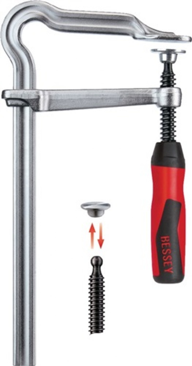 Ganzstahlschraubzwinge OMEGA Spann-W.300mm A.140mm 2-K-Griff BESSEY Ganzstahlschraubzwinge OMEGA Spann-W.300mm A.140mm 2-K-Griff BESSEY