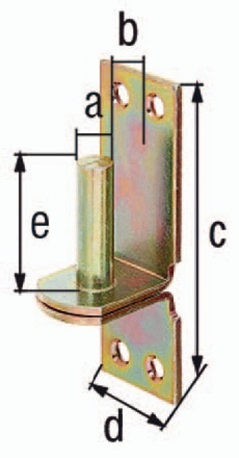 Kloben DI auf Platte 10x10mm galv.gelb verz.GAH Kloben DI auf Platte 10x10mm galv.gelb verz.GAH