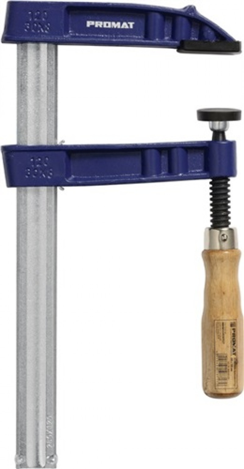 Schraubzwinge W.600mm Ausladung 120mm Rutschsicherung PROMAT Eschenholzheft Schraubzwinge W.600mm Ausladung 120mm Rutschsicherung PROMAT Eschenholzheft