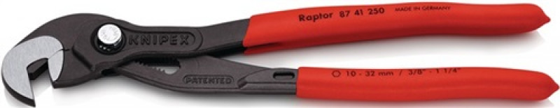 Schraubzange DIN ISO 5743 Gesamt-L.250mm Spann-W.10-32mm pol.Ku.-Überzug KNIPEX Schraubzange DIN ISO 5743 Gesamt-L.250mm Spann-W.10-32mm pol.Ku.-Überzug KNIPEX