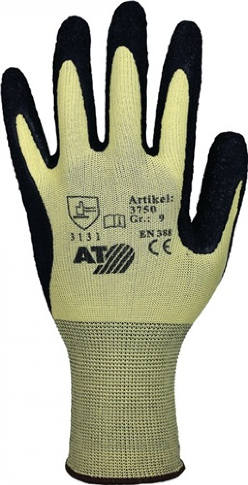 Handschuhe Gr.10 gelb/schwarz Nyl.m.Naturlatex EN 388 Kat.II Handschuhe Gr.10 gelb/schwarz Nyl.m.Naturlatex EN 388 Kat.II