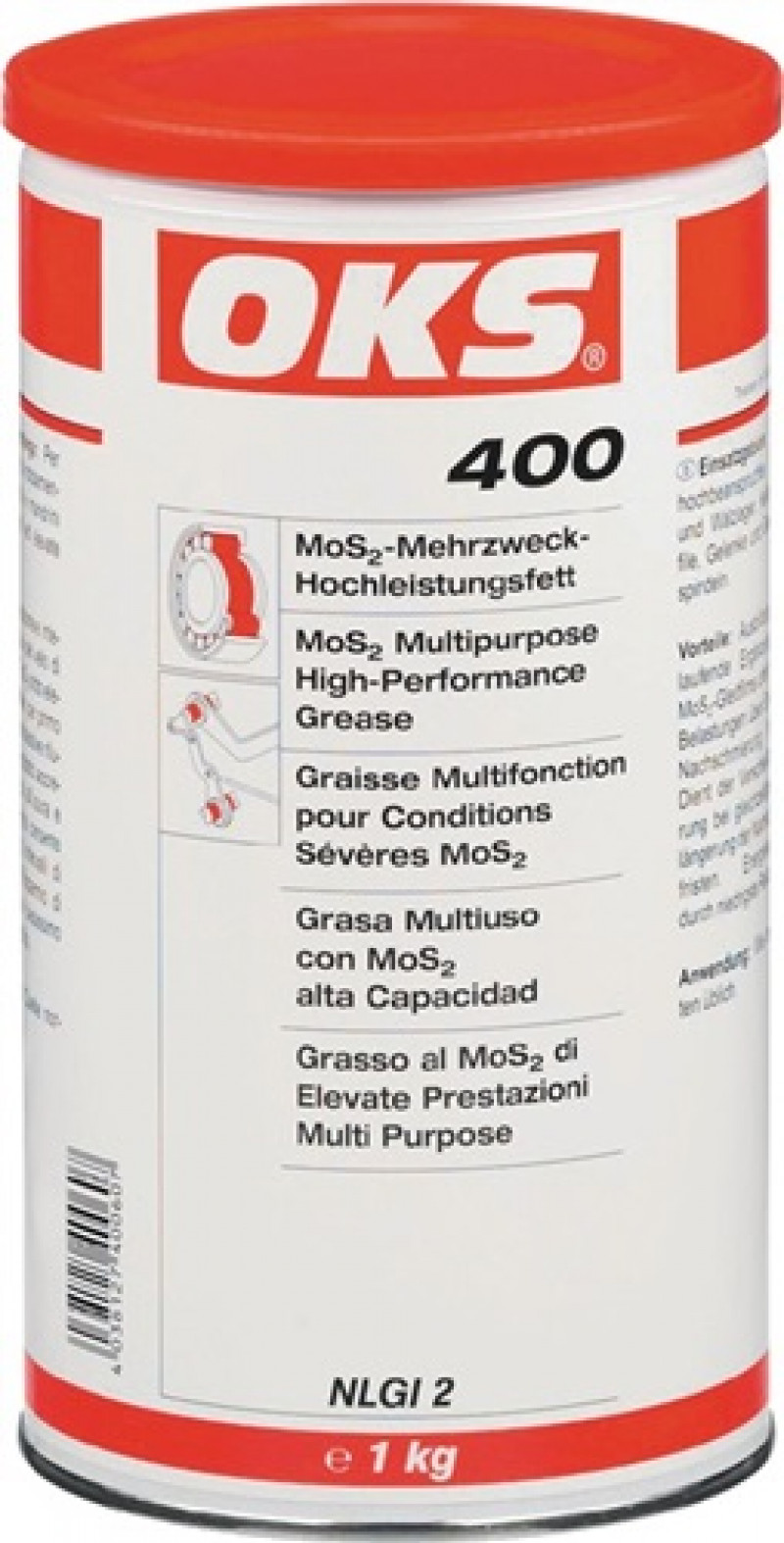 MoS² Hochleistungsfett 400 schwarz 1000g Dose OKS MoS² Hochleistungsfett 400 schwarz 1000g Dose OKS