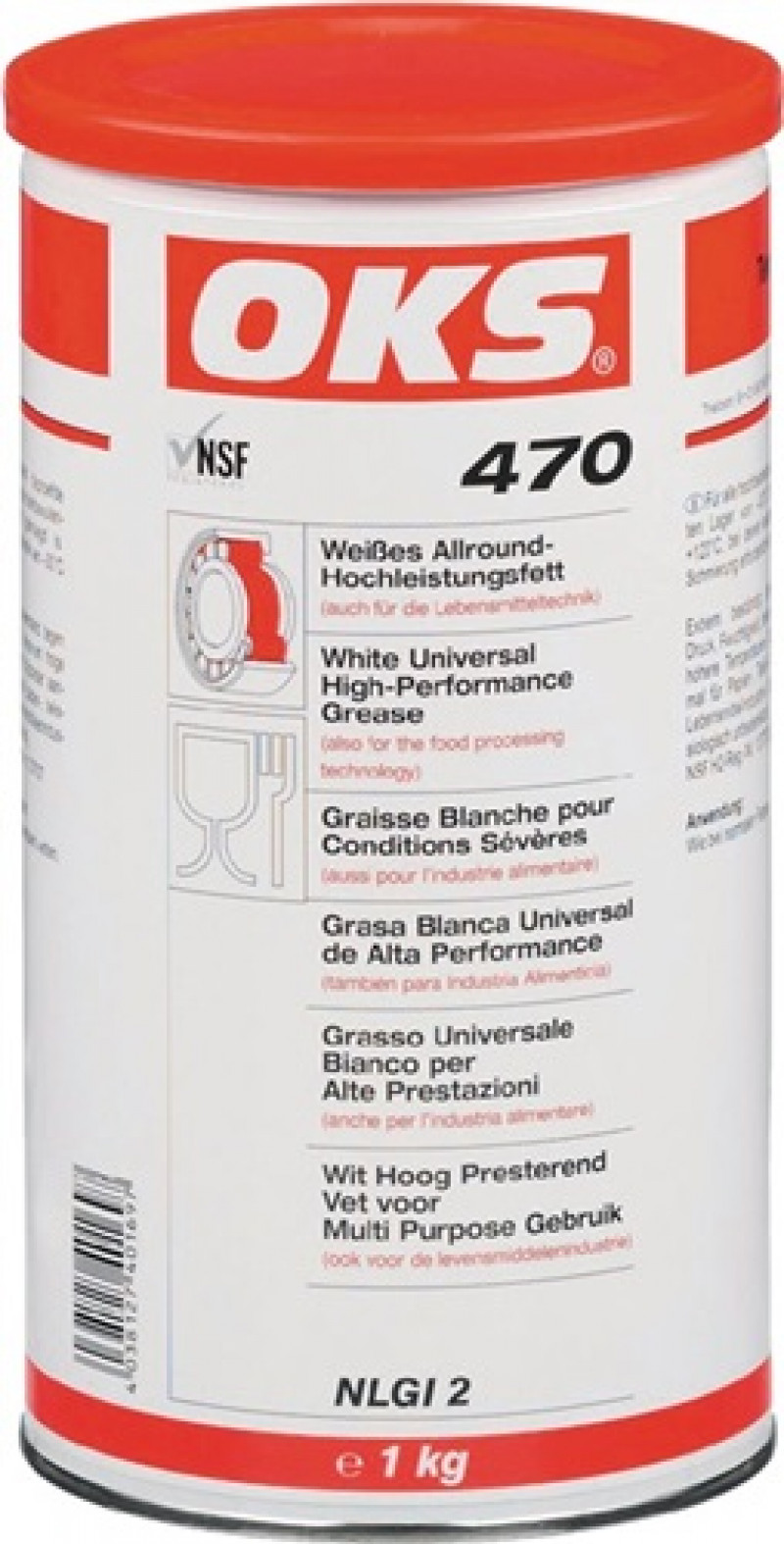 Allroundhochleistungsfett 470 weiß NSF H2 1000g Dose OKS