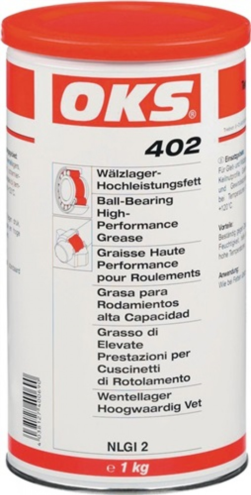 Wälzlager-Hochleistungsfett 402 beige 1kg Dose OKS Wälzlager-Hochleistungsfett 402 beige 1kg Dose OKS