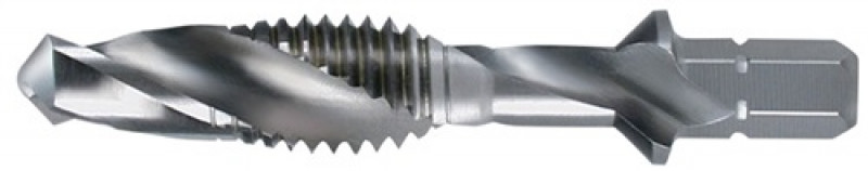 Kombigewindebohrer DIN3126 HSS 1/4 Zoll 6KT M6x5,0mm Steig. 1,00mm RUKO Kombigewindebohrer DIN3126 HSS 1/4 Zoll 6KT M6x5,0mm Steig. 1,00mm RUKO
