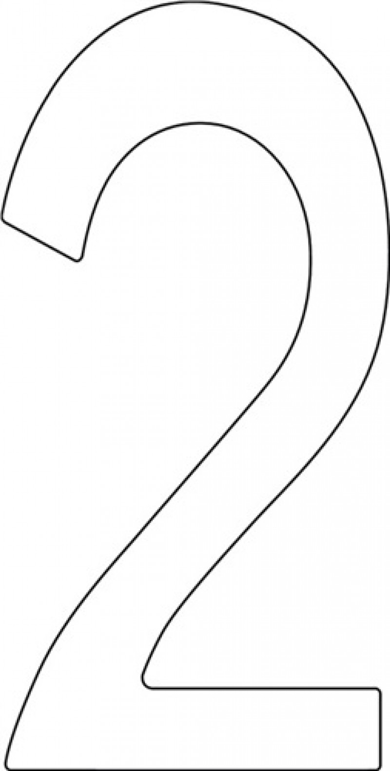 Hausnummer Ziffer 2 VA schwarz 150mm B.77mm