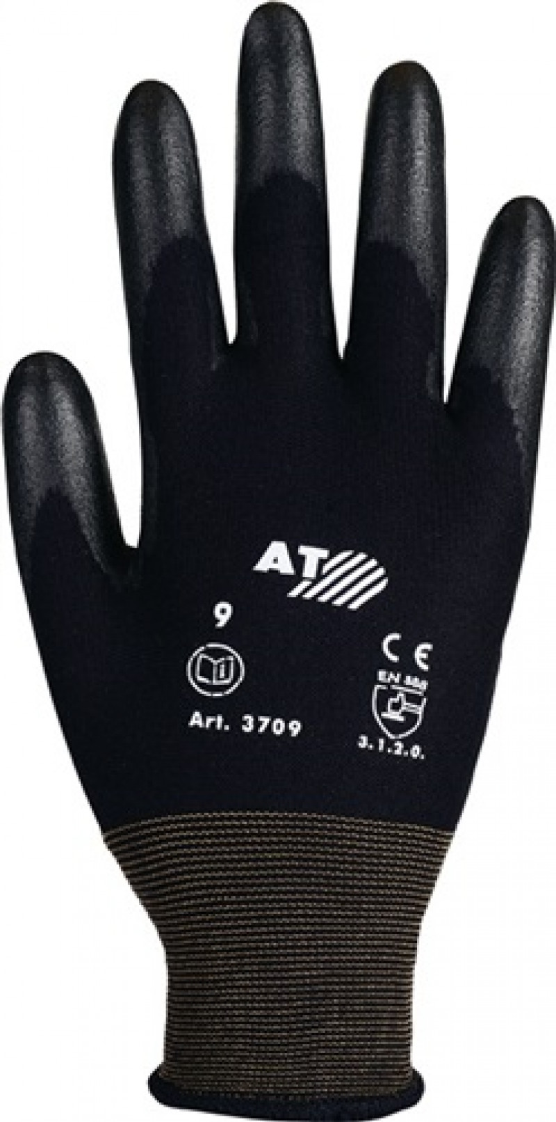 Handschuhe Gr.8 schwarz PA m.Soft-Polyurethan EN 388 Kat.II AT Handschuhe Gr.8 schwarz PA m.Soft-Polyurethan EN 388 Kat.II AT