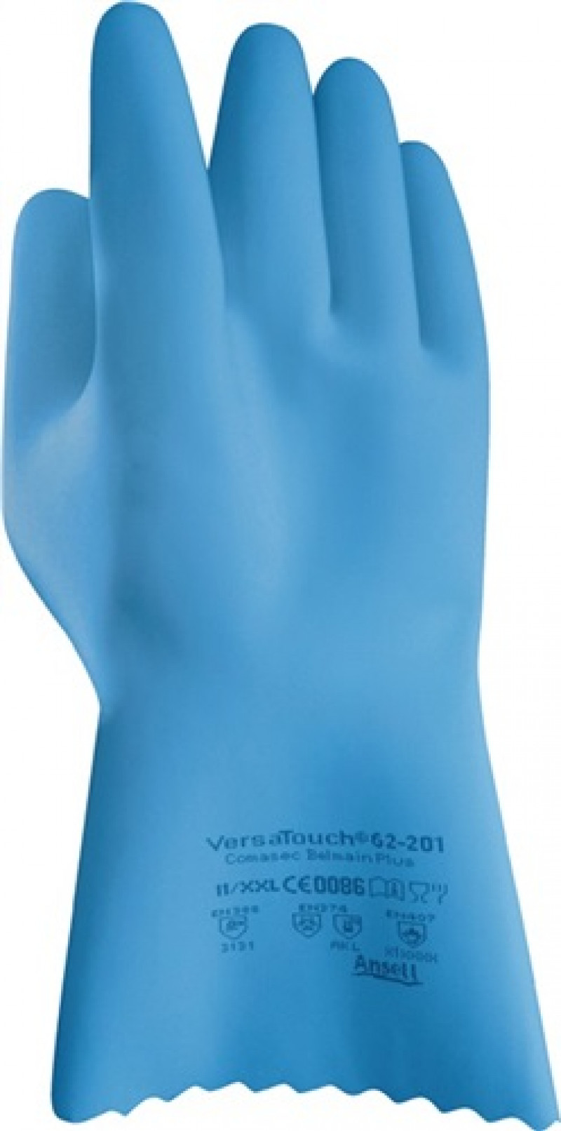 Chemiehandschuh VersaTouch 62-201 Gr.10 blau EN 388,EN 374,EN 407 Kat.III ANSELL Chemiehandschuh VersaTouch 62-201 Gr.10 blau EN 388,EN 374,EN 407 Kat.III ANSELL