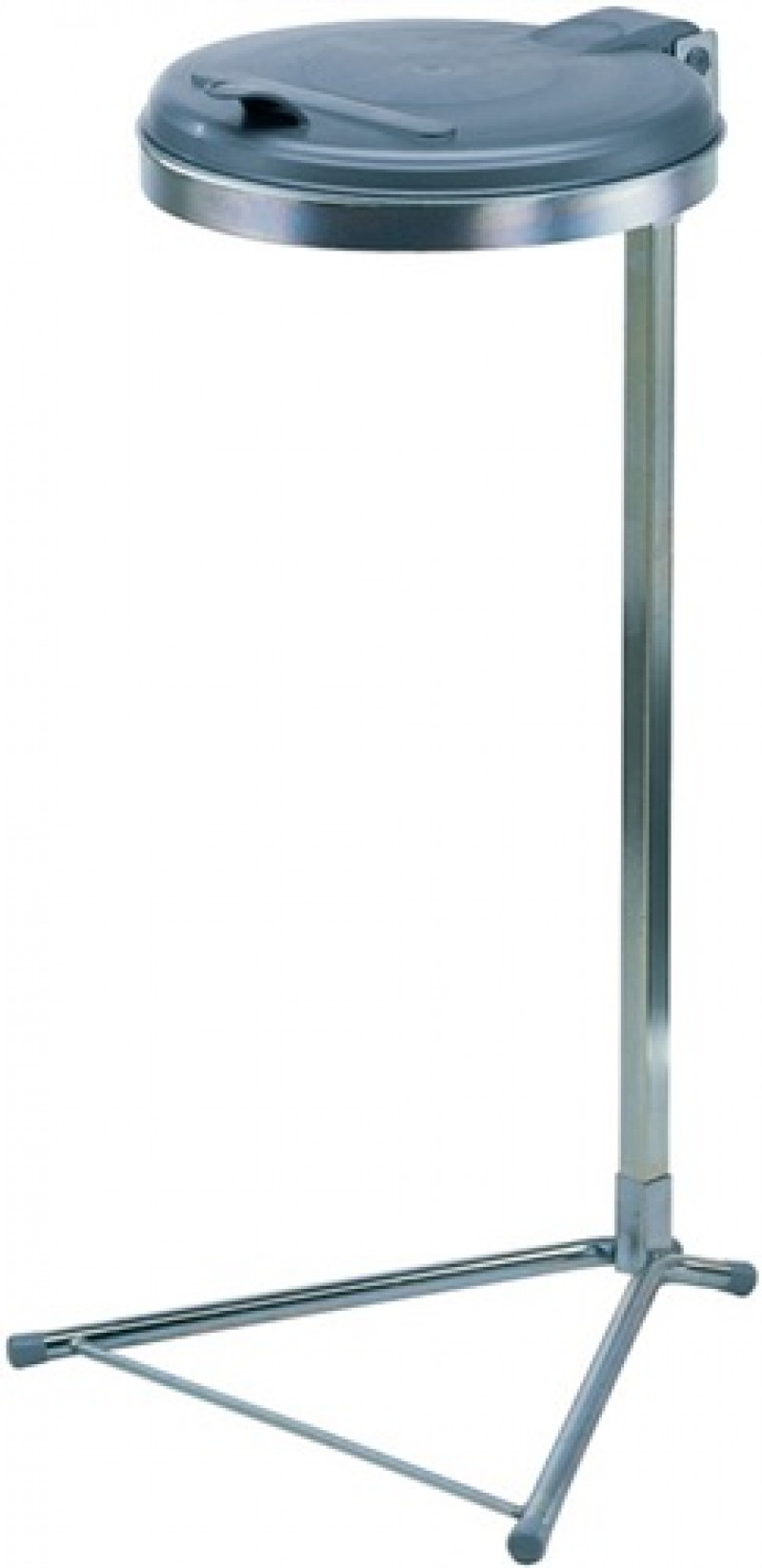 Abfallsammler H980xB500xT530mm 120l Deckel silber (KS) m.Standfuß VAR Abfallsammler H980xB500xT530mm 120l Deckel silber (KS) m.Standfuß VAR