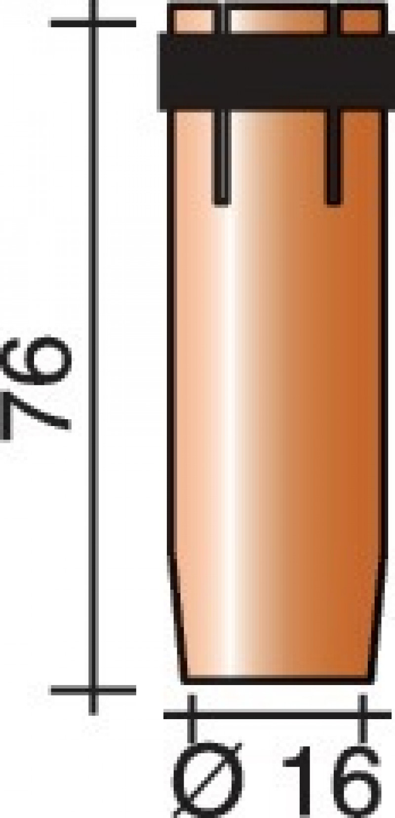 Gasdüse kon.16mm f.ERGOPLUS 26/400/500 TRAFIMET Gasdüse kon.16mm f.ERGOPLUS 26/400/500 TRAFIMET