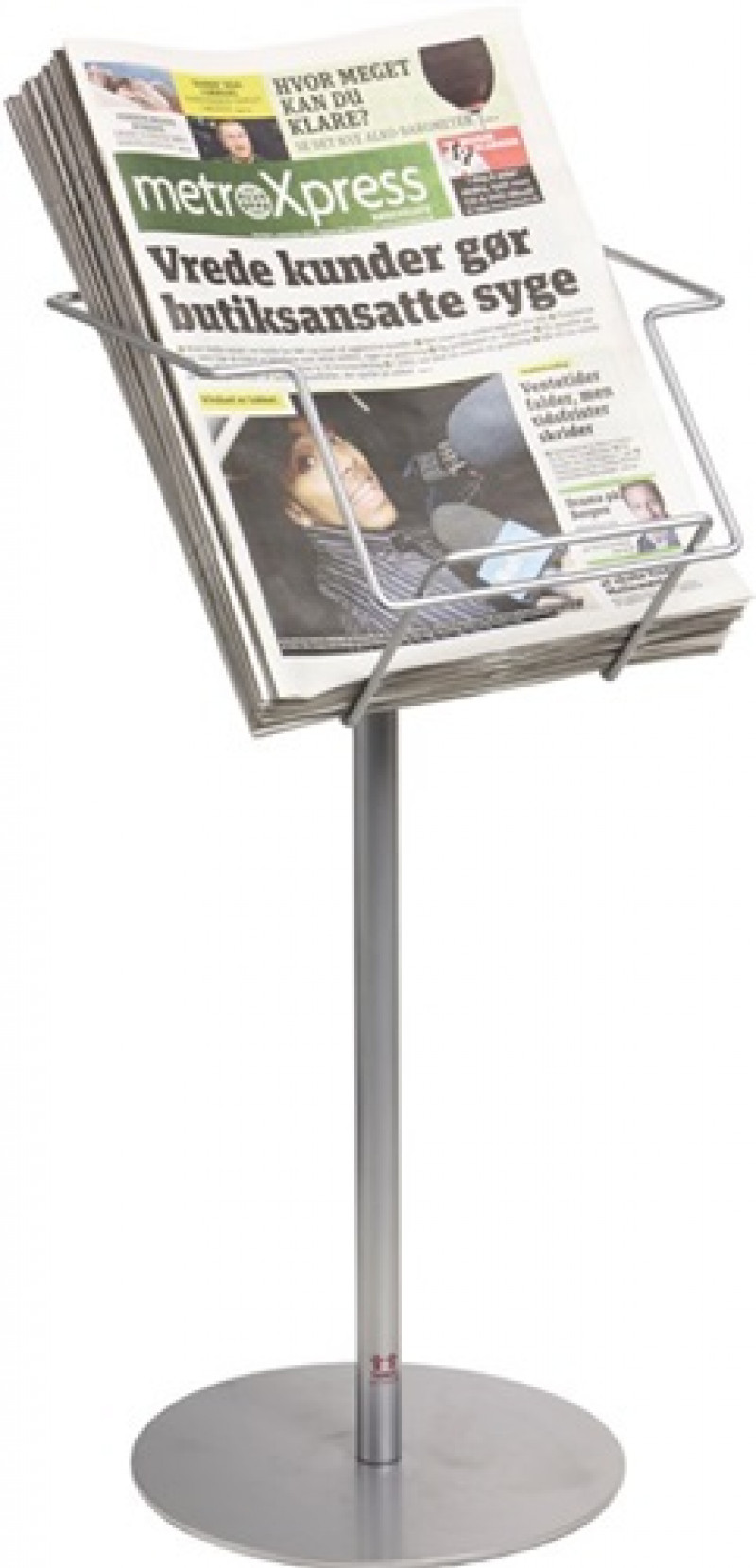 Prospektständer H750xB310mm Metall silber m.Standfuß 1 Fach Prospektständer H750xB310mm Metall silber m.Standfuß 1 Fach