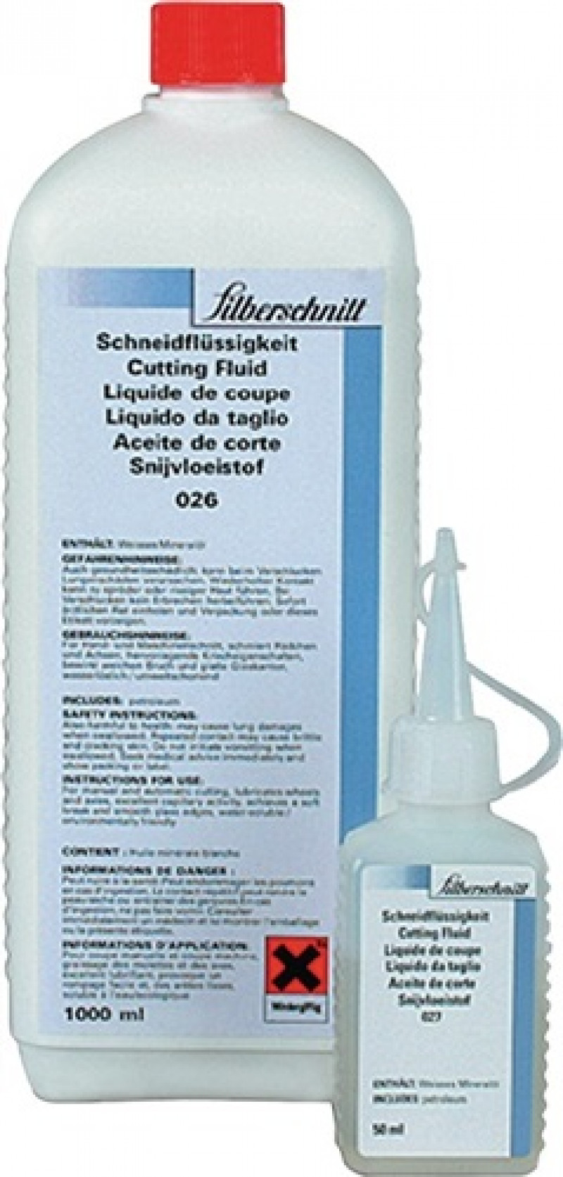 Schneidflüssigkeit b.12mm Viskosität ca.5 mPa.s 1 l SILBERSCHNITT Schneidflüssigkeit b.12mm Viskosität ca.5 mPa.s 1 l SILBERSCHNITT