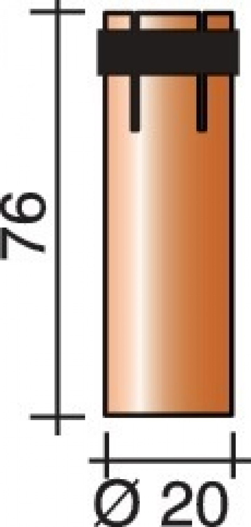 Gasdüse zyl.20mm f.ERGOPLUS 26/400/500 TRAFIMET Gasdüse zyl.20mm f.ERGOPLUS 26/400/500 TRAFIMET