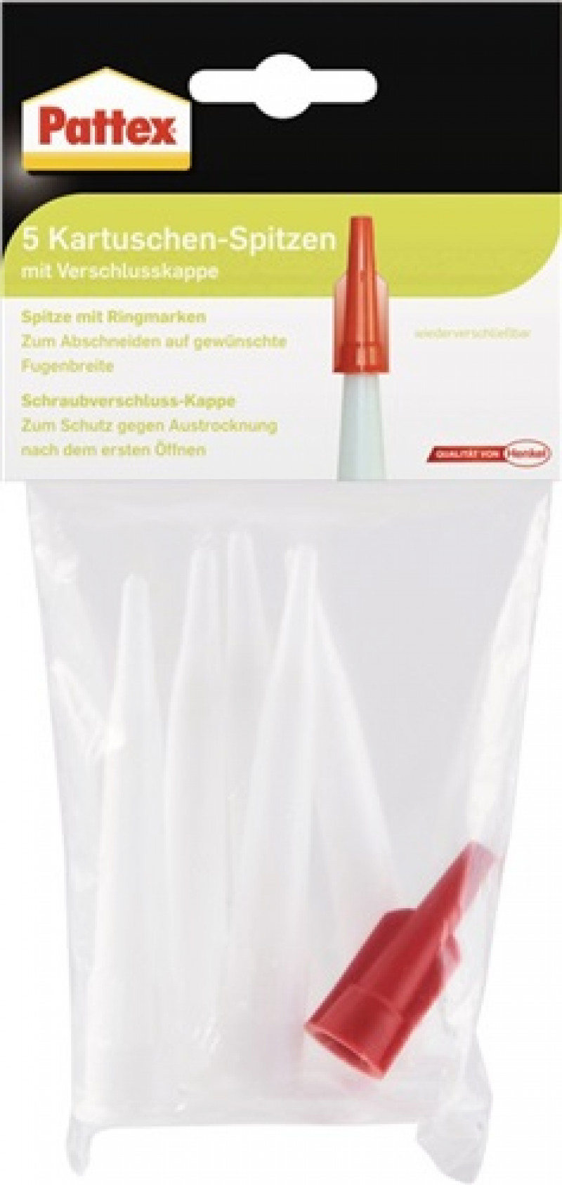 Kartuschenspitzen PFWKS Ku.5 Spitzen,1 Verschlusskappe Btl.PATTEX