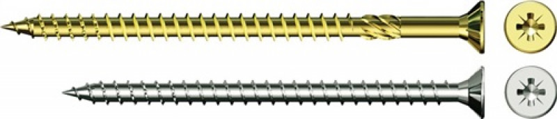 Spanplattenschr.VELOX® Pozi 4,5x40 V Senkkopf gelb verz.PZ 2 500 St./Krt.CELO Spanplattenschr.VELOX® Pozi 4,5x40 V Senkkopf gelb verz.PZ 2 500 St./Krt.CELO