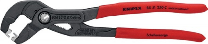 Schlauchschellenzange Gesamt-L.180mm Kopf grau atram.Ku.-Überzug KNIPEX