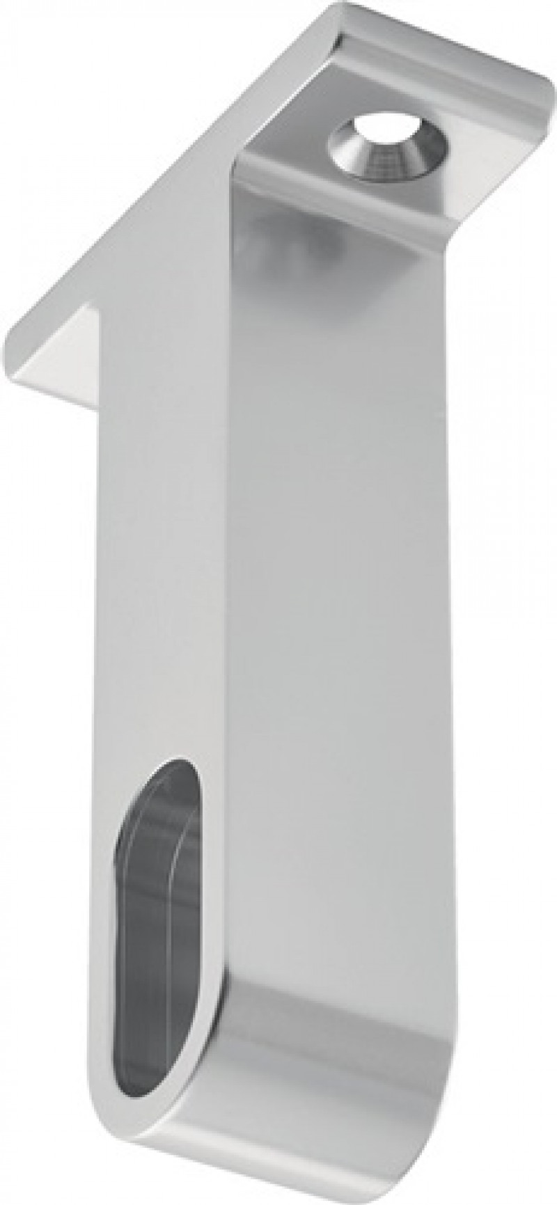 Schrankrohr-Endträger 1190 Alu-Profil silberf.Deckenmont.30x14