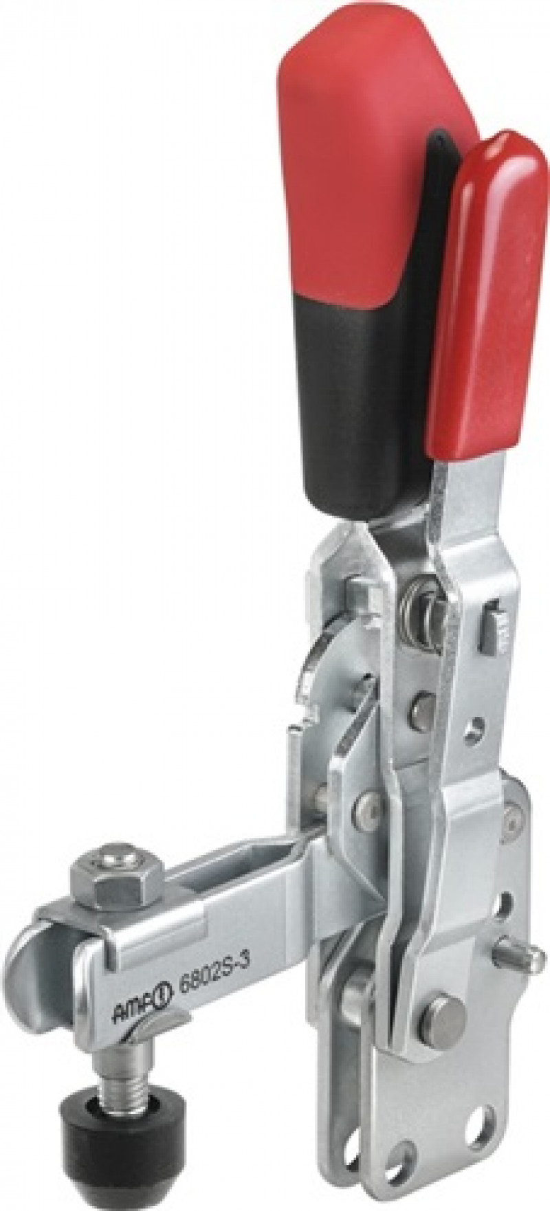 Senkrechtspanner Nr.6802S Gr.4 senkrechter Fuß m.Sicherheitsverriegelung AMF Senkrechtspanner Nr.6802S Gr.4 senkrechter Fuß m.Sicherheitsverriegelung AMF