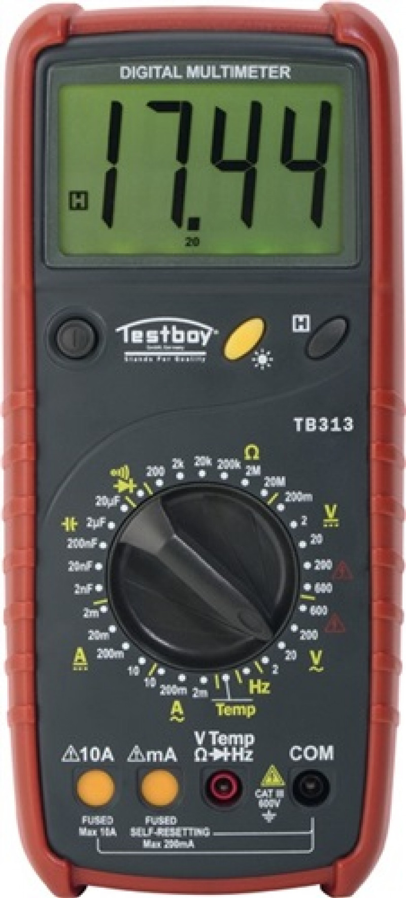 Multimeter digital bis 600 V bis 10 A Durchgangstest Diodentest Testboy 313