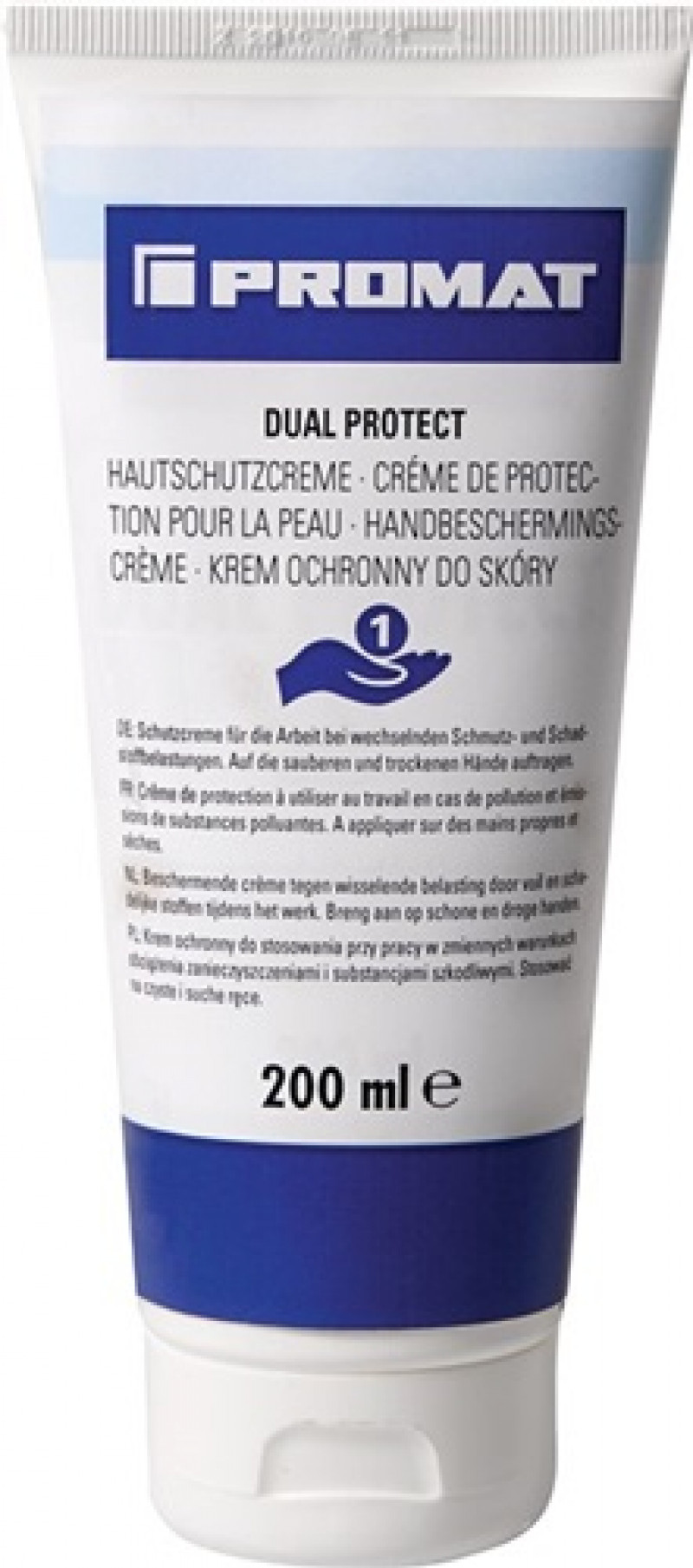 Hautschutzcreme Dual Protect 200 ml o.Duft-/Farbstoffe,silikonfrei Promat Hautschutzcreme Dual Protect 200 ml o.Duft-/Farbstoffe,silikonfrei Promat