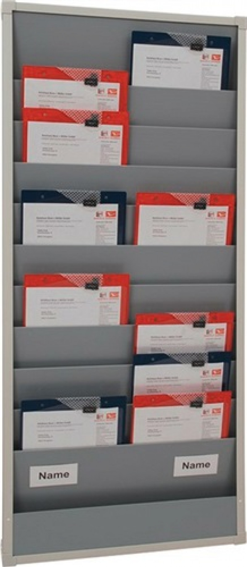 Werkstattplaner H1282xB554xT76mm grau 2-reihig Werkstattplaner H1282xB554xT76mm grau 2-reihig