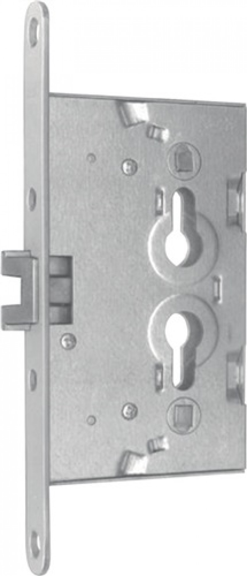 Spezial-Einsteckschloss f. Metalltüren PZW 20/65/72/8mm DIN L/R verz. rd Spezial-Einsteckschloss f. Metalltüren PZW 20/65/72/8mm DIN L/R verz. rd