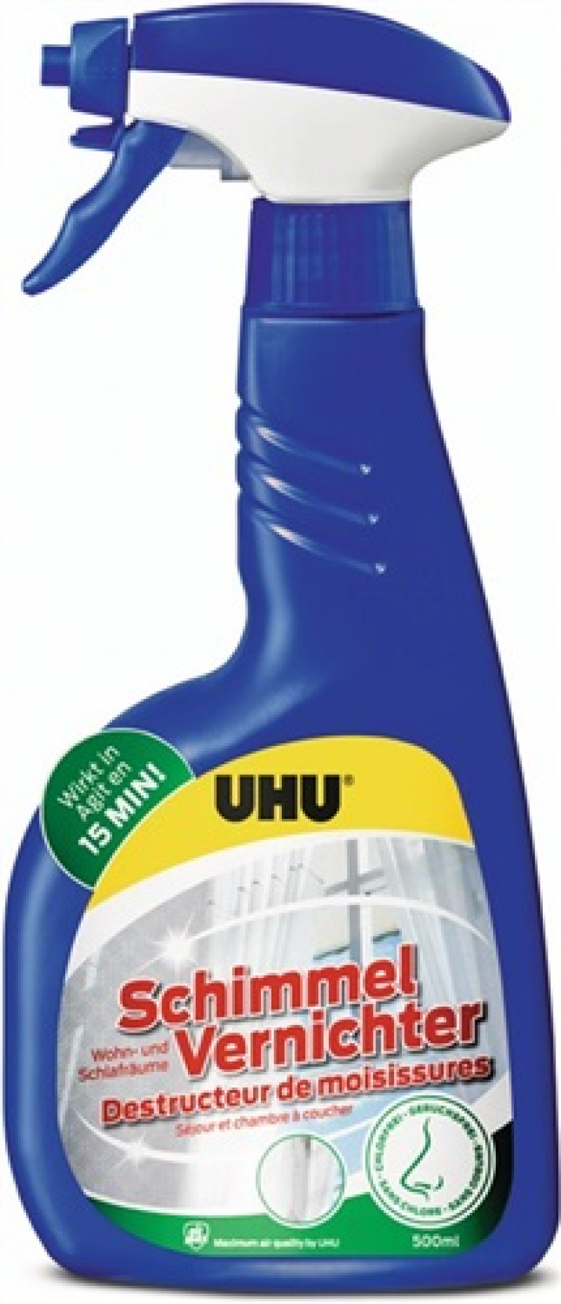 Schimmelvernichter AIR MAX chlorfrei 500 ml Sprühflasche UHU Schimmelvernichter AIR MAX chlorfrei 500 ml Sprühflasche UHU