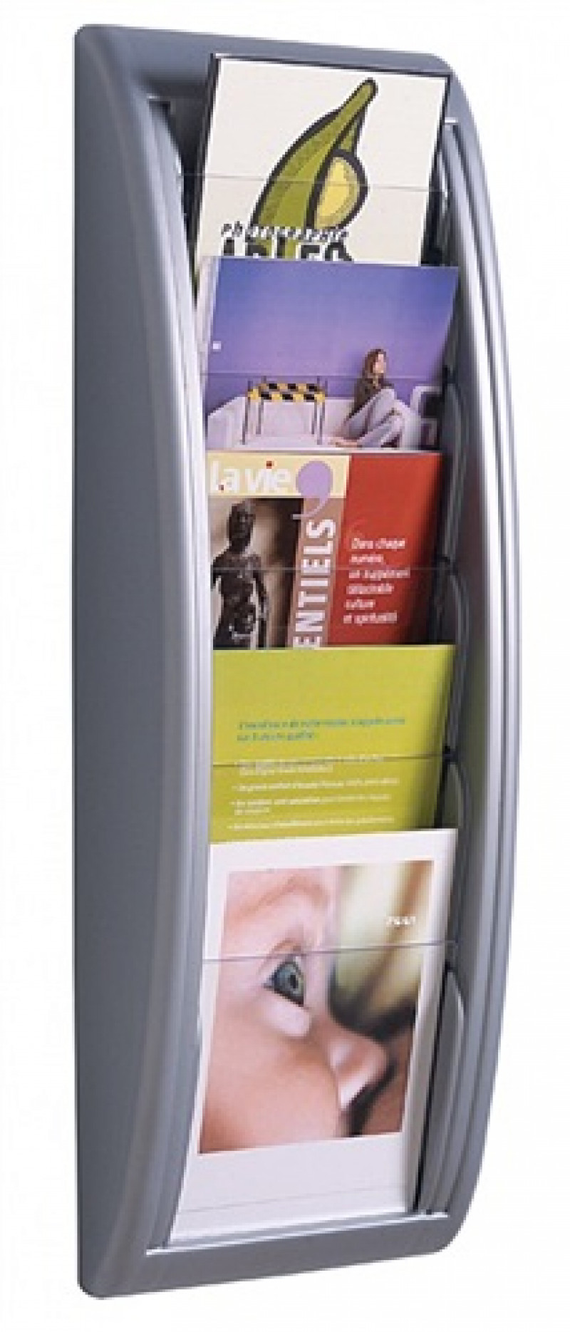 Paperflow Prospekthalter QUICK BLICK 4063.35 5Fächer aluminium Paperflow Prospekthalter QUICK BLICK 4063.35 5Fächer aluminium