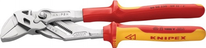 Zangenschlüssel L.250mm Spann-W.46mm verchr.2K-Hülle VDE KNIPEX Zangenschlüssel L.250mm Spann-W.46mm verchr.2K-Hülle VDE KNIPEX