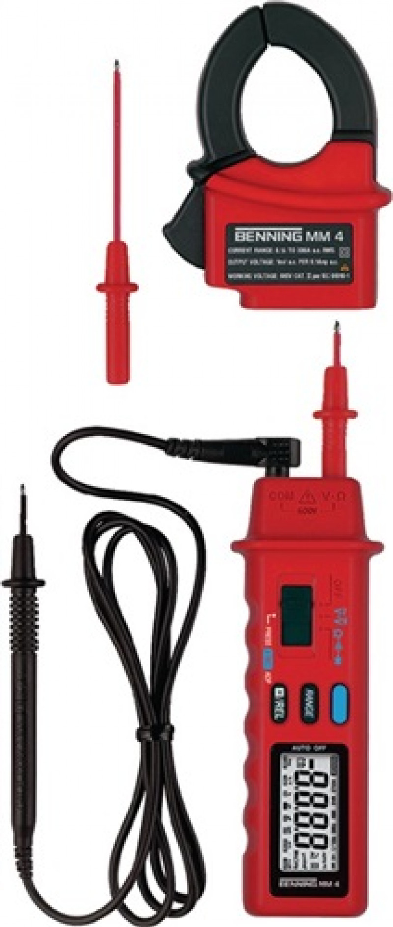 Multimeter 0,1 mV-600 V DC 1 mV-600 V AC m.Batterien/Messleitungen/Tasche MM 4 Multimeter 0,1 mV-600 V DC 1 mV-600 V AC m.Batterien/Messleitungen/Tasche MM 4