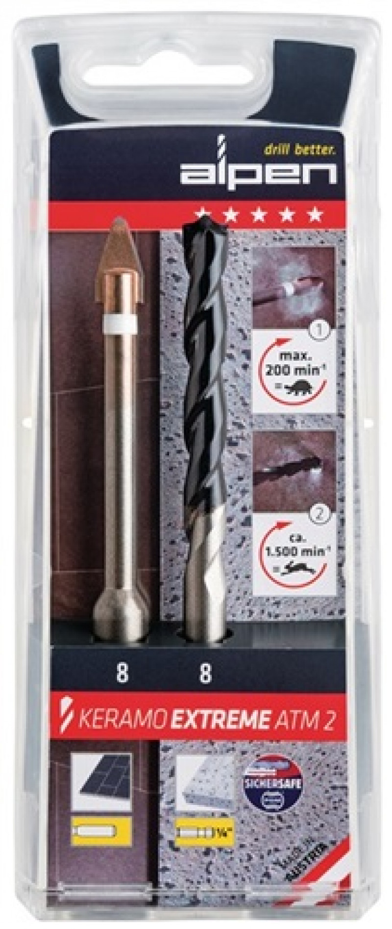 Keramikbohrer Keramo extreme Set D.6mm Gesamt-L.115mm ALPEN Keramikbohrer Keramo extreme Set D.6mm Gesamt-L.115mm ALPEN