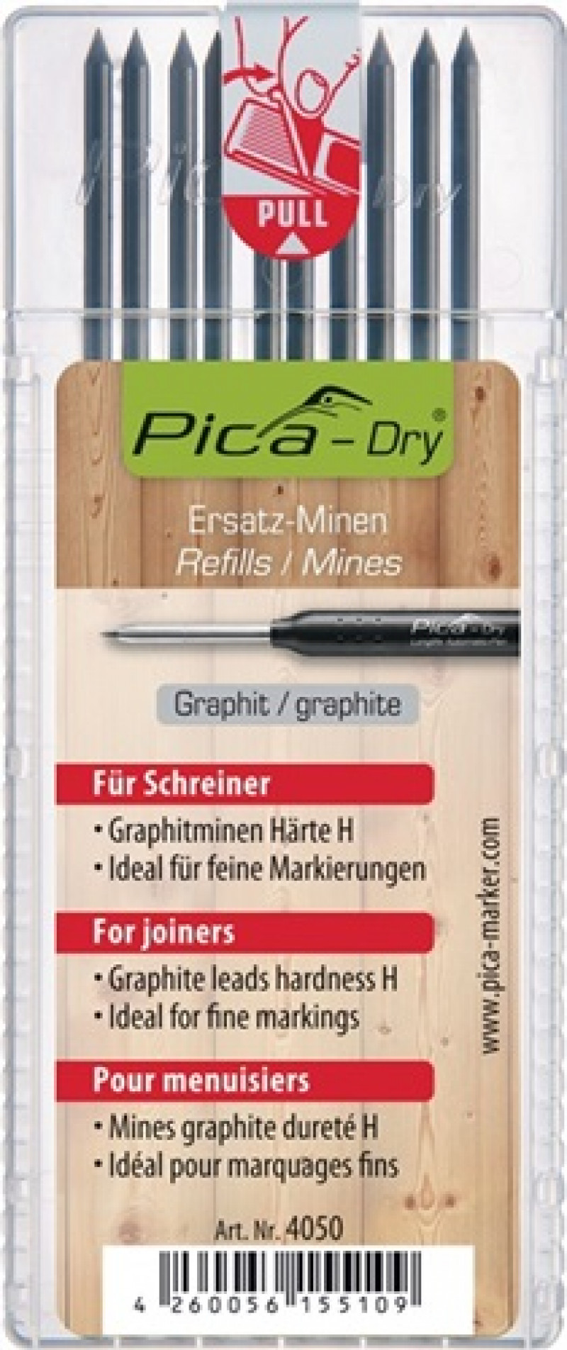 Minenset 10 tlg. graphit H Pica Dry 4050 Minenset 10 tlg. graphit H Pica Dry 4050