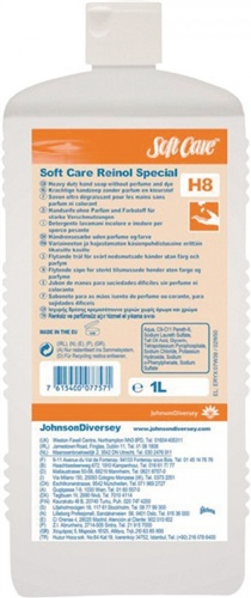 Seifencreme Soft Care REINOL Special 1l f.Spender 90 00 473 133 DIVERSEY Seifencreme Soft Care REINOL Special 1l f.Spender 90 00 473 133 DIVERSEY