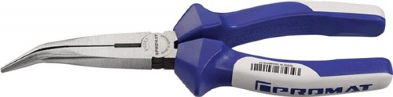 Flachrundzange L.200mm pol.40Grad gew.2K-Hülle PROMAT Flachrundzange L.200mm pol.40Grad gew.2K-Hülle PROMAT