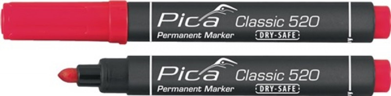 Permanentmarker Classic INSTANT WHITE rot Strich-B.1-4mm Rundspitze PICA Permanentmarker Classic INSTANT WHITE rot Strich-B.1-4mm Rundspitze PICA