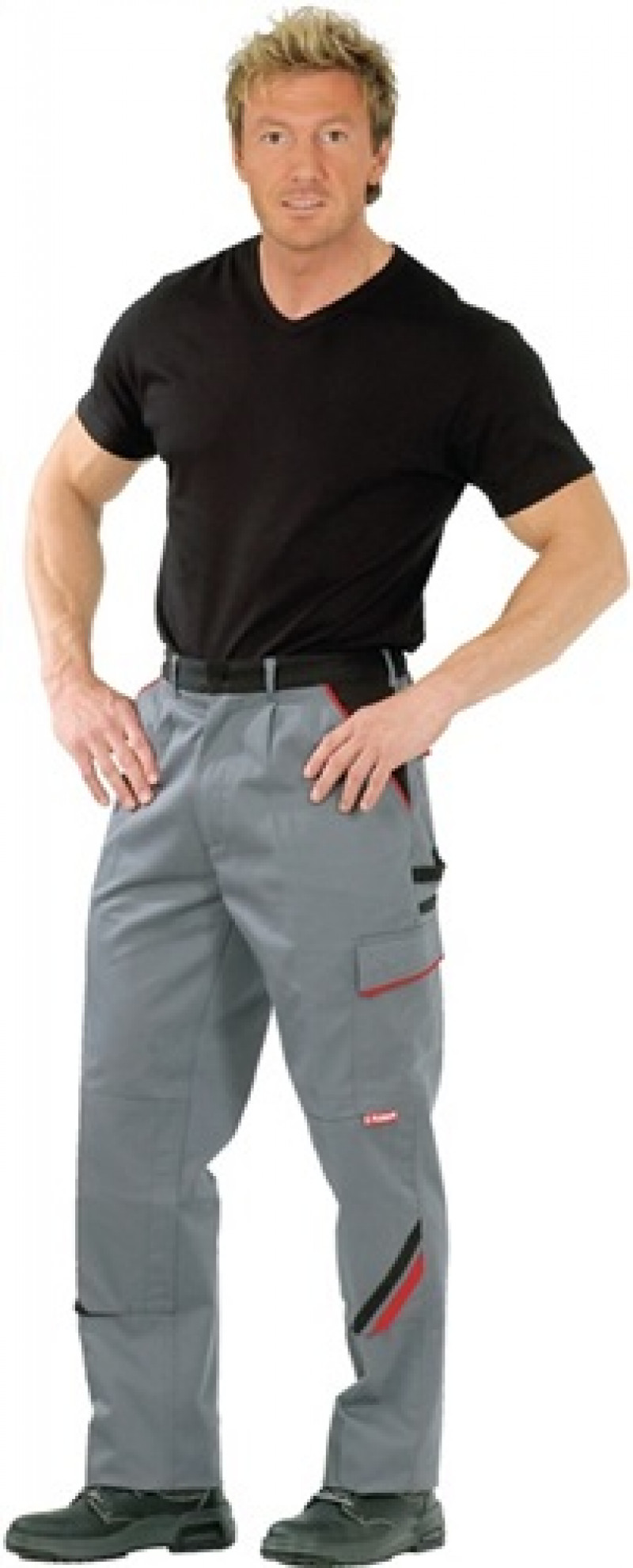 Bundhose Highline Gr. 50 schiefer/schwarz/rot 65% PES/35% CO Bundhose Highline Gr. 50 schiefer/schwarz/rot 65% PES/35% CO