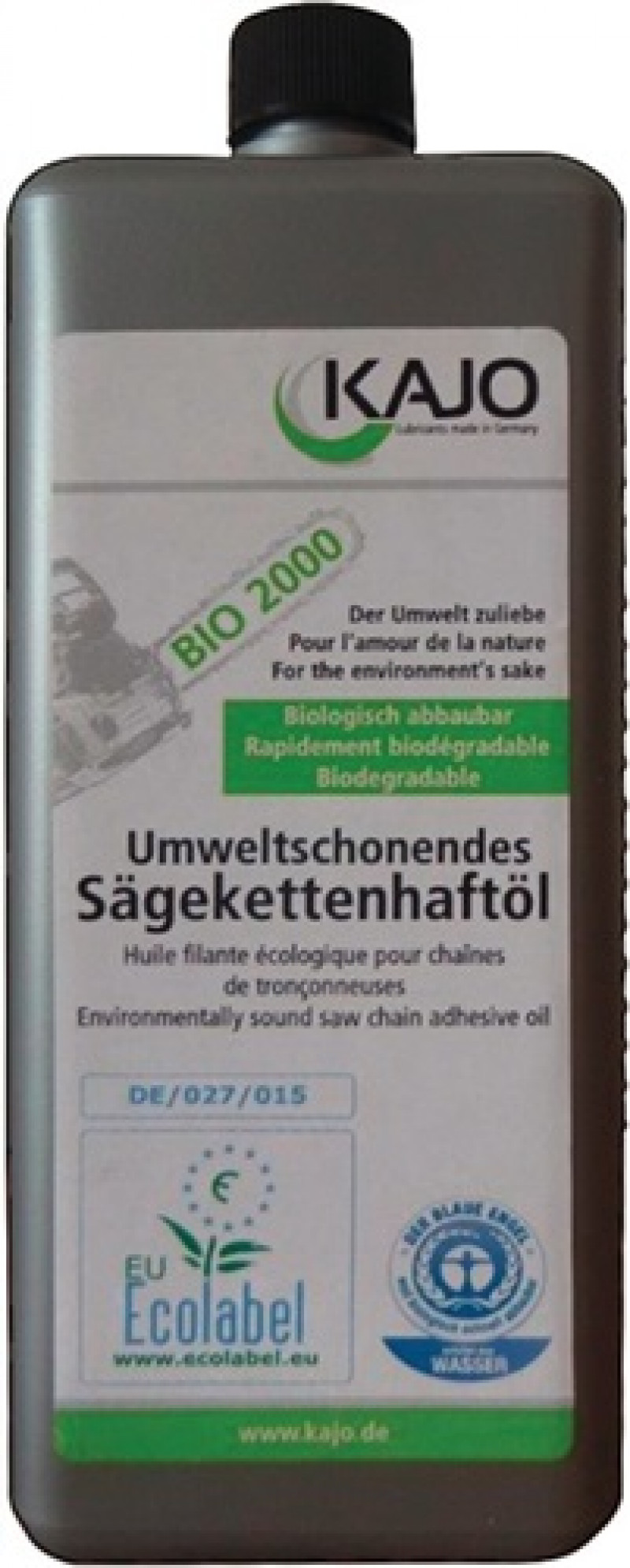 Sägekettenhaftöl BIO 2000 76 mm²/s (bei 40GradC) 1l KAJO Sägekettenhaftöl BIO 2000 76 mm²/s (bei 40GradC) 1l KAJO