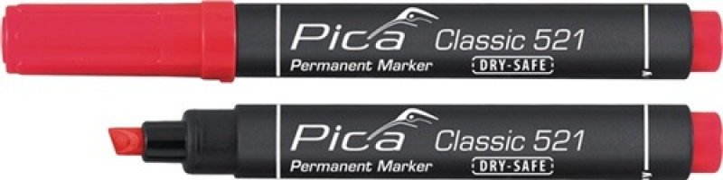Permanentmarker Classic INSTANT WHITE rot Strich-B.2-6mm Keilspitze PICA Permanentmarker Classic INSTANT WHITE rot Strich-B.2-6mm Keilspitze PICA