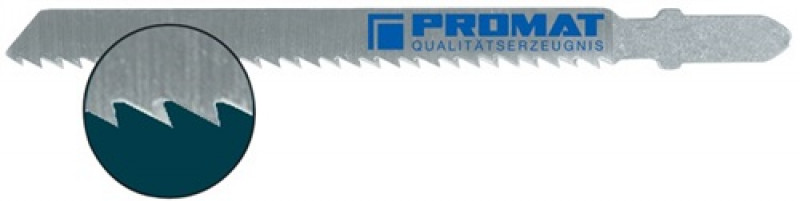 Stichsägeblatt L.75mm WS Zahnt.2,5mm f.Hart-/Sperrholz PROMAT kon. 25St./VE