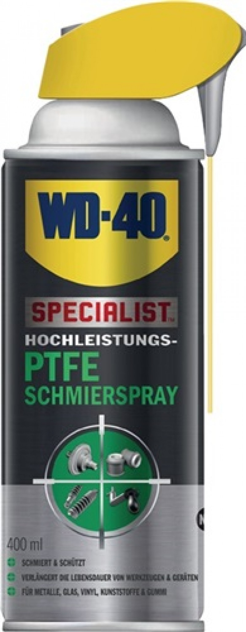 Hochl.PTFE Schmierspray dunkelgelb NSF H2 400 ml Spraydose WD-40 SPECIALIST