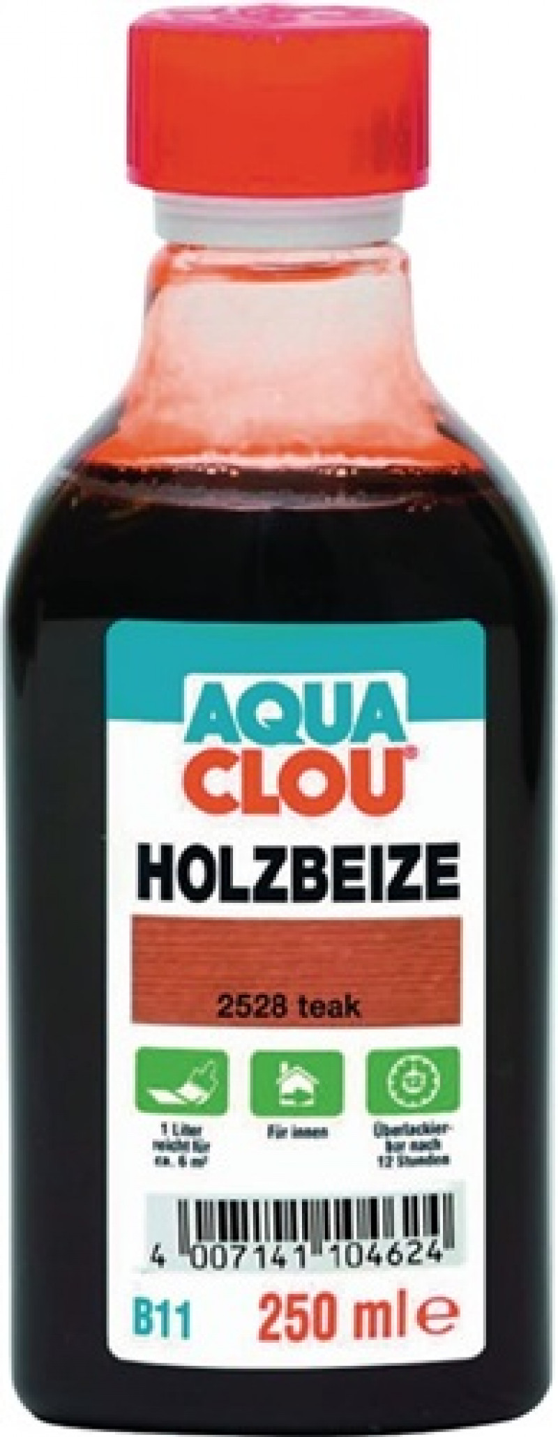 Holzbeize B11 2528 teak flüssig 250 ml Flasche AQUA CLOU Holzbeize B11 2528 teak flüssig 250 ml Flasche AQUA CLOU