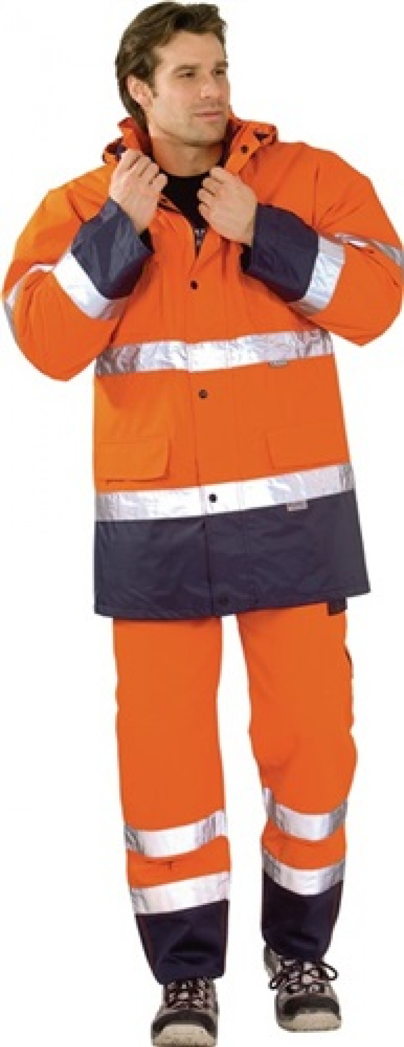 Warnschutz-Parka Gr. XXL orange/marine 100% PES Planam Warnschutz-Parka Gr. XXL orange/marine 100% PES Planam