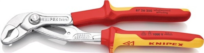 Wasserpumpenzange Cobra DIN ISO 8976 L.250mm Chrom VDE Spann-W.46mm Knipex Wasserpumpenzange Cobra DIN ISO 8976 L.250mm Chrom VDE Spann-W.46mm Knipex